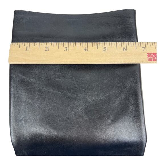 Valentino Garavani Black Leather Knee High Wedge Tall Boot 38.5 Women's Pull On - Picture 11 of 12